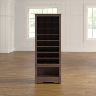Mobiliario de casa Espresso 24 pares de zapatos de MDF de alta armario rack para Salón