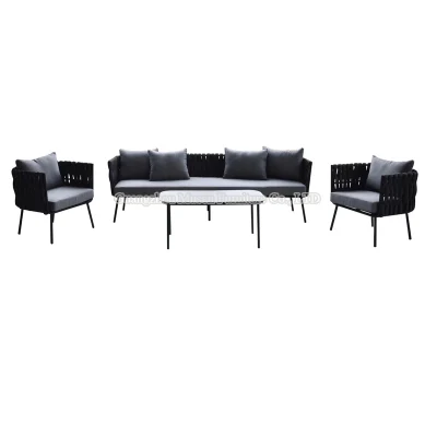 OEM ODM&amp;el ahorro de espacio y la mesa rectangular de Comedor Silla apilable plazas patio jardín mobiliario de exterior Kd sofá