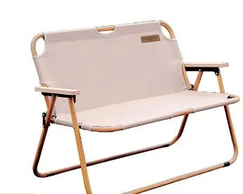  Portátil al aire libre Camping Camping Self-Drive doble silla plegable con un cómodo para dos personas que se siente un apoyo estable