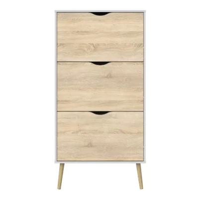  Muebles de hogar popular de madera lateral de la puerta del armario rack Zapata simple