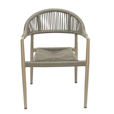Sillas de restaurante apilables de alta calidad de ratán de plástico, tanto para uso en interiores como en exteriores, sillas de comedor de metal para jardín y comedor estilo bistró francés.