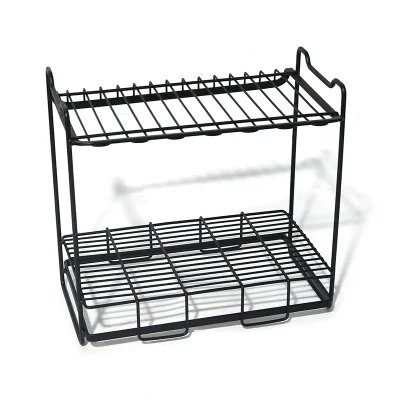  Soporte de pantalla de metal para rack de zapatos Goldmak estante de dos capas para zapatos Rack de pantallas personalizado