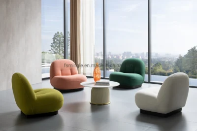  Diseño italiano solo dormitorio Salón Sofá tela piso perezoso Sofá Sofá de tela Hotel Silla de Ocio