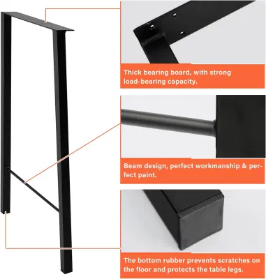 Ml135 30 pulgadas comedor patas de mesa conjunto de 2 Metal Piernas Banco piernas Industria Mesa de Café Escritorio
