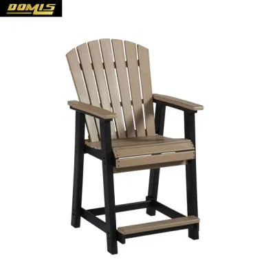 Nuevo estilo Adirondack Muebles de Jardín silla taburete de bar de HDPE al aire libre