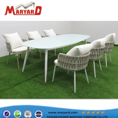 Courtyard Cafe cuerda tejiendo el ocio al aire libre muebles mesa de comedor mesa y sillas