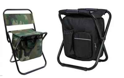 Silla plegable de pesca de la mochila portátil Silla de playa del asiento de camuflaje ligero Camping