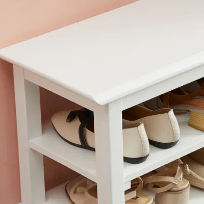Zapatos de madera medianas cambiar de banco de almacenamiento de materia fecal armario rack para entrada