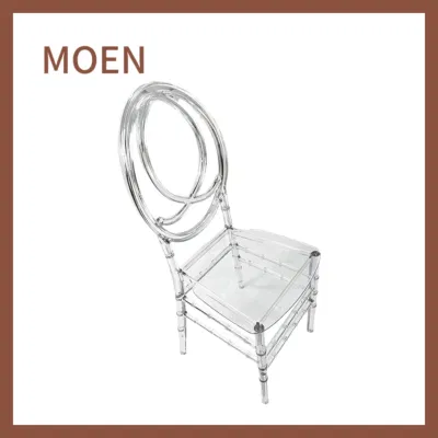  Mejor Venta transparente resina de cristal de boda Chiavari Napoleón silla
