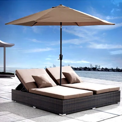 La llegada de nuevos muebles de exterior Piscina Tumbonas Tumbonas doble con dosel