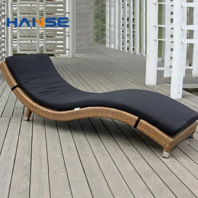 EVA Natural resina Cojín impermeable Reclining Sun Beds Playa Lounger Sun Lounge para hoteles