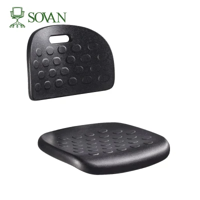  Silla de patrón redondo de PU asiento trasero Bar Escuela de laboratorio Silla de oficina taburete alto con pedal de bucle de anillo de pie plástico Componente Venta al por mayor Fabricación Acero inoxidable