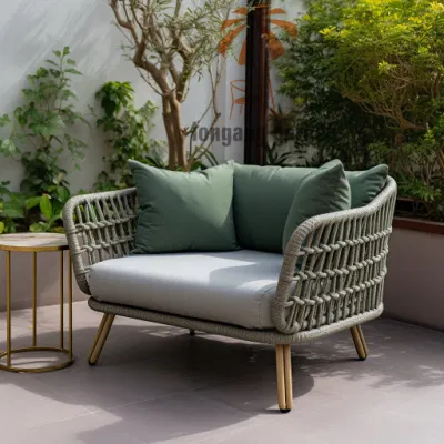  Inicio Patio patio trasero 2 asientos pequeño sofá Gris Balcón esquina Sofá de dos plazas al aire libre
