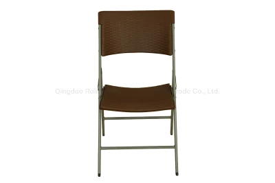  Portátiles baratos al por mayor de moldeo por soplado de plástico de HDPE Camping plegable ligero plástico silla Silla de plegado de rota