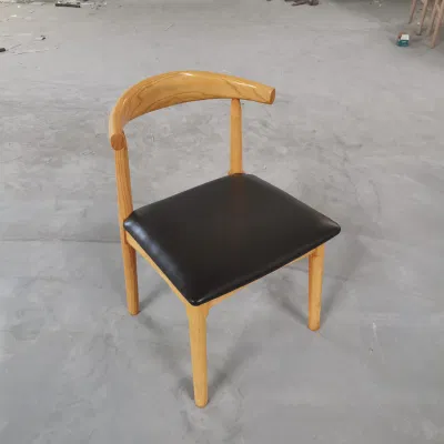  Silla de comedor de madera maciza Casa moderna simple Libro Mesa Ox Presidente de Horn