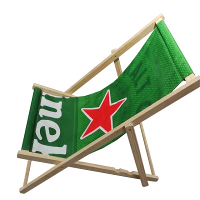 Lona de alta calidad Retro ajustable Low Seat Adult sea Sand Piscina exterior reclinable de madera plegable silla de playa