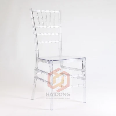  Claro de la boda de resina transparente Phoenix Tiffany Silla Chiavari