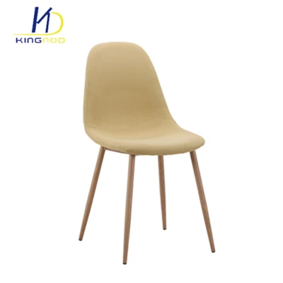  Diseño moderno silla de restaurante de terciopelo gris claro para el hogar Y el restaurante Metal Legs Hotel silla comedor