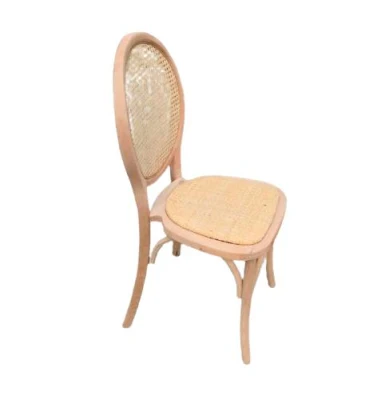 Muebles de caña de Rattan restaurante Vintage Silla de Comedor Louis Volver