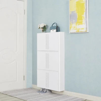  Puertas de espejo alto uso de la casa Zapata plegable Armario moderno ultra fino Bastidores de Zapatera de la caja de la zapatera del ahorro del espacio