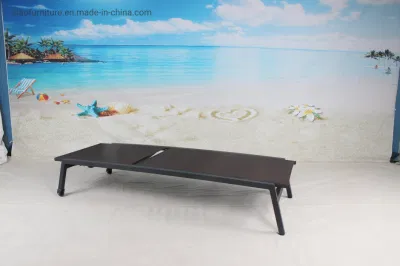 Muebles de piscina playa al aire libre, marco de aluminio con recubrimiento en polvo, tumbona de textileno.