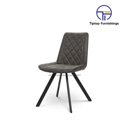  Diseño de lujo en venta caliente tapizado de la Mesa de Comedor Habitación gris conjuntos de 6 Sillas