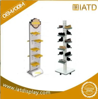  Cable de metal de diseño personalizado de Zapata giratorio zapatos Racks Rack mostrar
