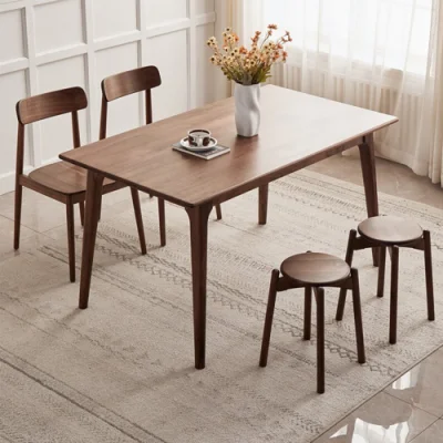  Mobiliario de alta calidad Bentwood Taburetes Nordic Simple taburete de madera maciza de ocio fábrica de sillas de madera de nogal Mejor oferta