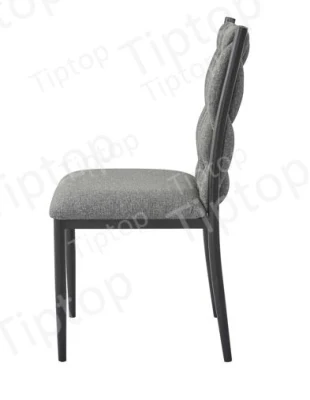 2022 Nuevo Sencillo Salón sillas onda sillas Sillas de comedor restaurante sillas con patas de polvo negro