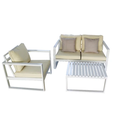 Juego de Sofá exterior aluminio fundido Ocio Love Sofá asiento Jardín Sofás