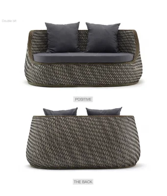 Tumbona silla cama Playa tumbonas de ratán Piscina Jardín de plástico Columpio de madera plegable para salón con forma de S al aire libre sofá cama