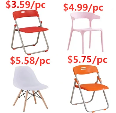 Cheap Outdoor PP EMES resina HDPE Foldable silla de plástico plegable