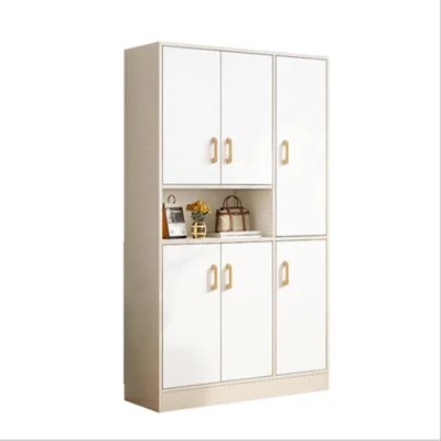 Puertas correderas armario zapato alto de gran capacidad de entrada en el hogar moderno y sencillo pórtico Gabinete vertical multicapa que incrementan la zapata de puerta corrediza Rack