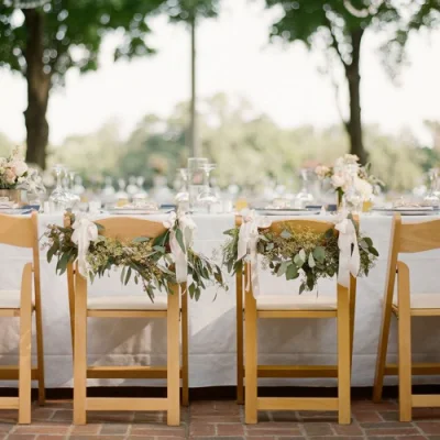 Fiesta de Banquete al por mayor Natural de madera Wimbledon silla plegable con relleno para Boda