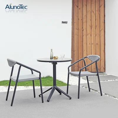 Pequeño Bistro Set Cocina interior Mesa redonda comedor &amp; 2 Sillas en Blanco y Negro Marco