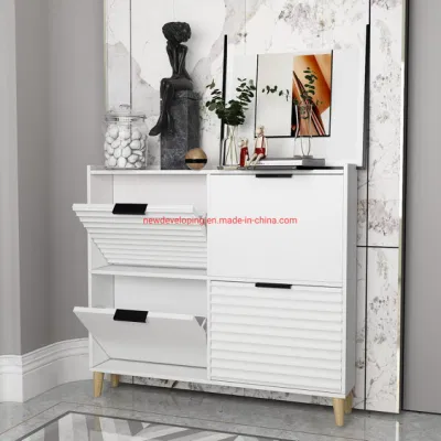  Zapatos blancos modernos de madera Armario de almacenamiento, el mejor zapato rack