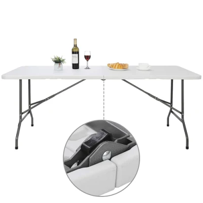 6ft plegable portátil de plástico para comer picnic en el interior y al aire libre Mesas de campo