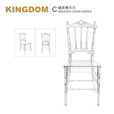 Kd plástico acrílico cristal de diseño Phoenix evento boda silla Chiavari