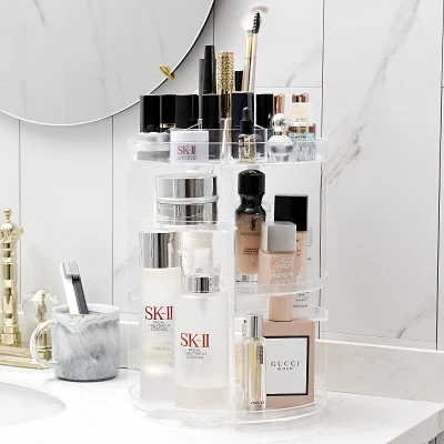 Gran capacidad de organización de rack para cuadros de cosméticos transparente