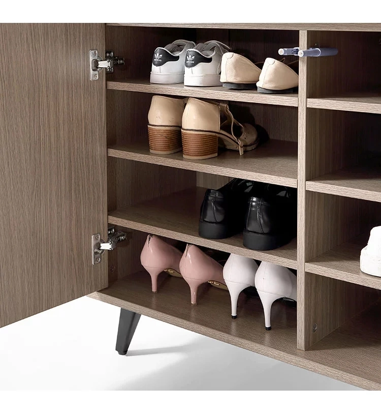 MDF Shoe Rack Storage Cabinet Wooden Furniture Entryway Floor Unit Customized Factory Supply