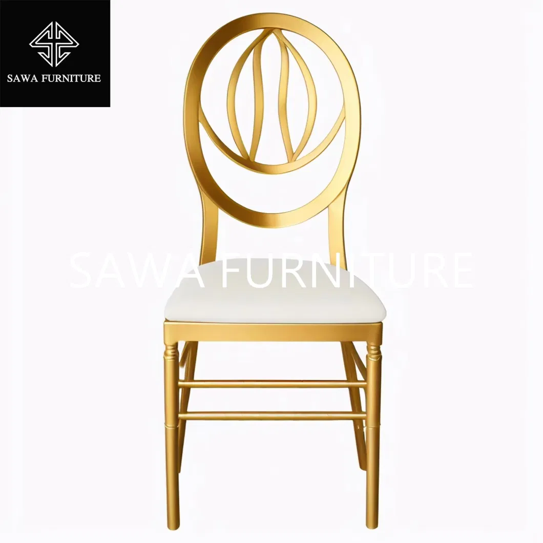 Phoenix Hotel Chair Throne Wedding Chair Outdoor Metal Golden Wedding Chair