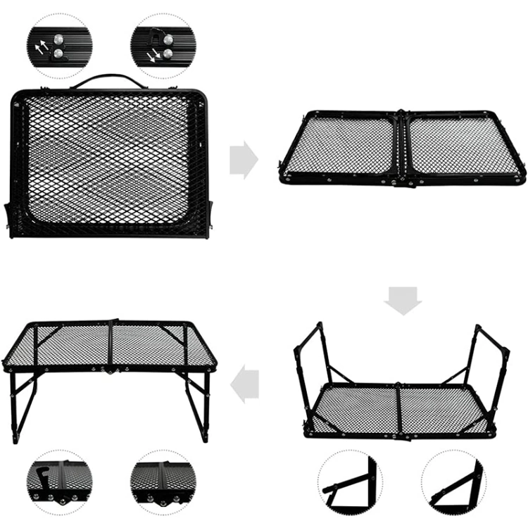 Camping Small Foldable Portable Adjustable Folding Picnic BBQ Beach Table