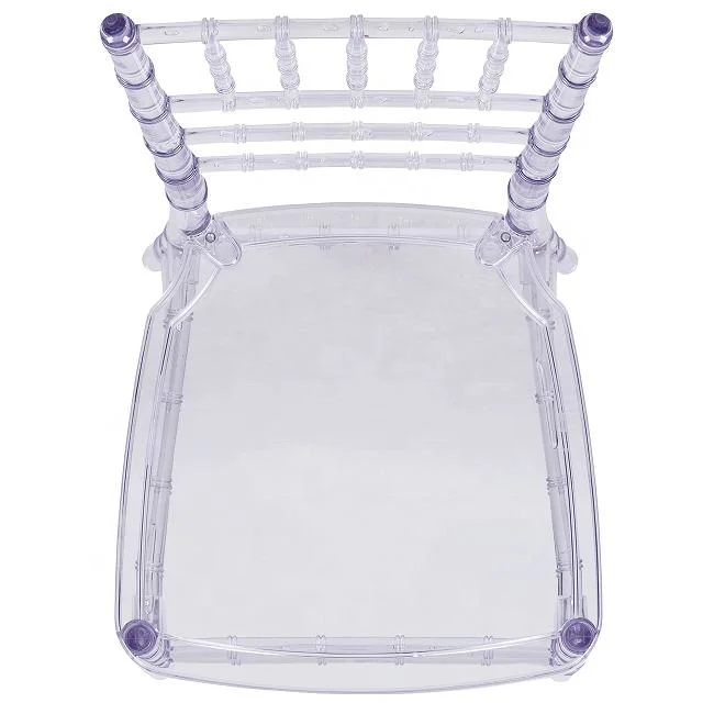 Hot Sale Wedding Banquet Events Plastic Resin Clear Chiavari Tiffany Chairs