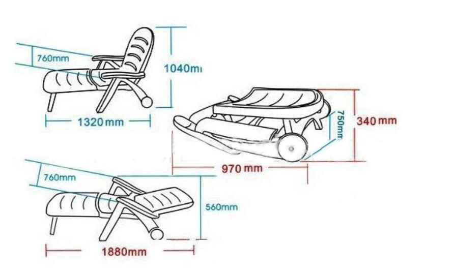 Swimming Pool Chaise Lounge Plastic Beach Outdoor Furniture Sun Lounge Chair