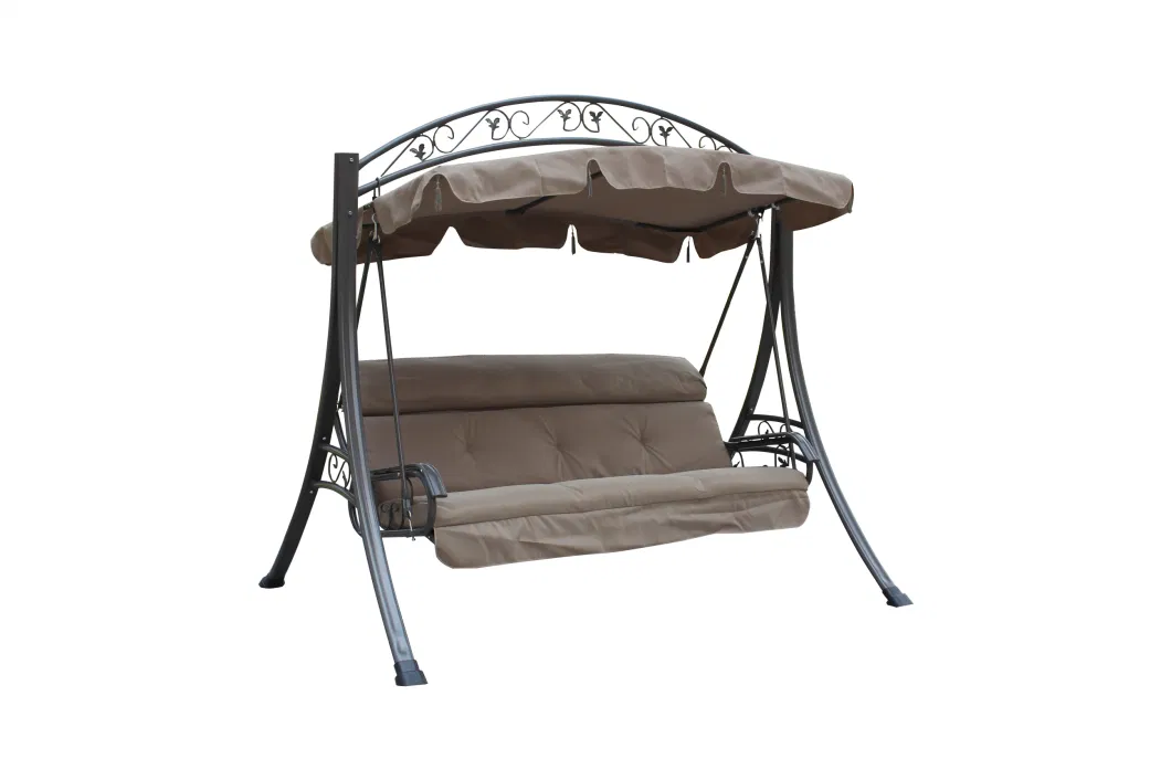 Best Choice Products Outdoor Hanging Curved Steel Chaise Lounge Chair