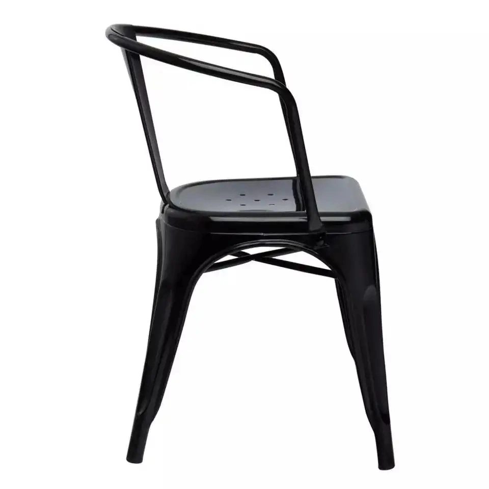 Black Metal Tolix Industrial Furniture Bistro Dining Chair (ZG23-016)