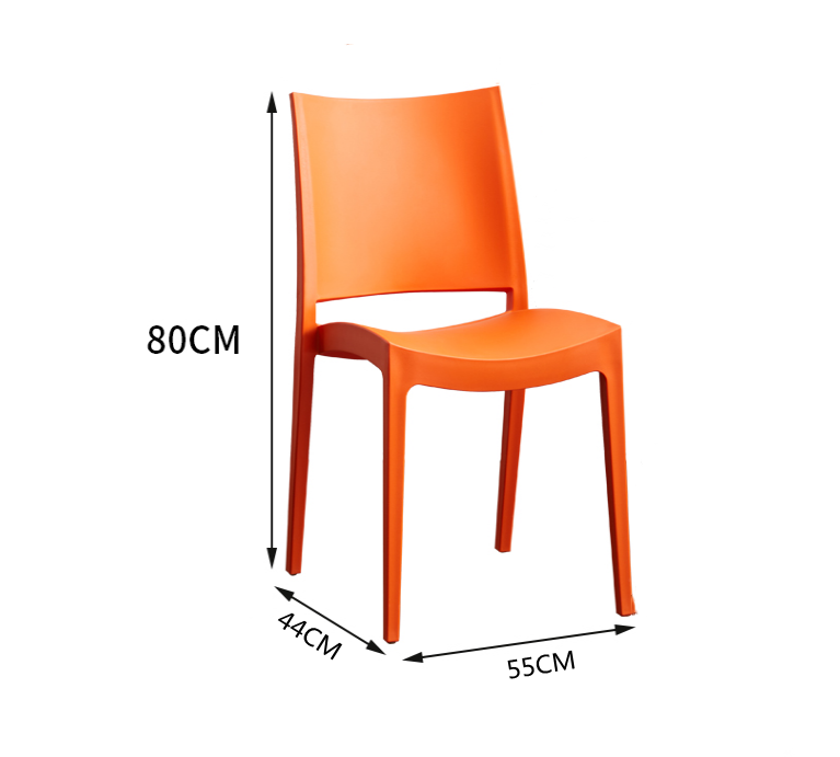 Simple Plastic Chair Stackable Thickening Outdoor Leisure Chair Dining Chair