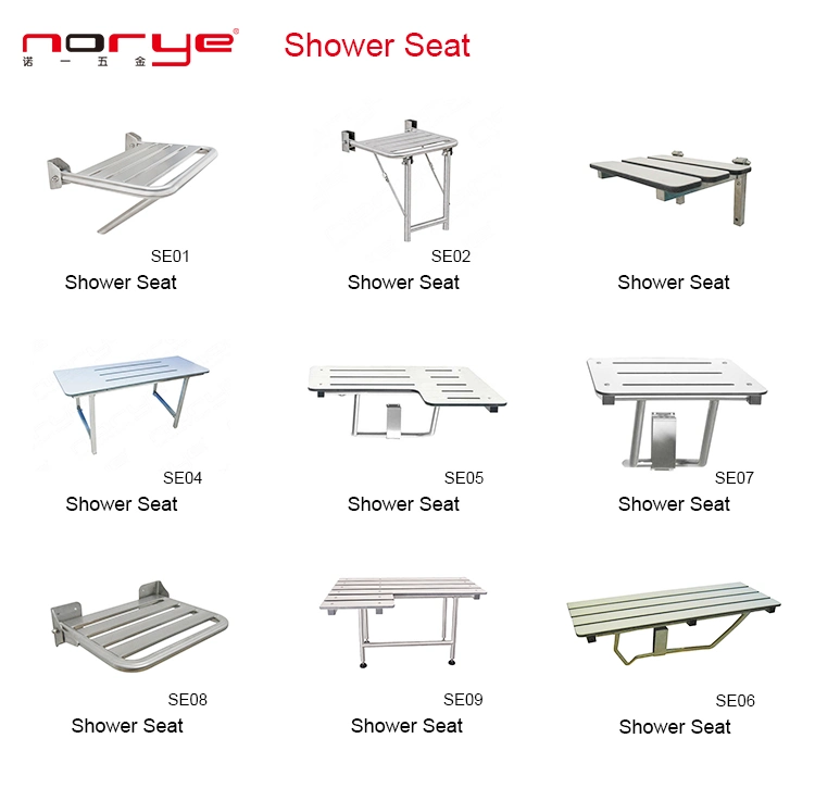 White Seat Bathroom Shower Bench Stainless Steel Shower Chair