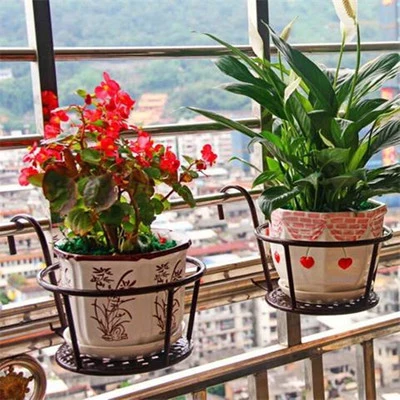 Factory Directly Supplies Balcony Flower Rack Iron Art Hanging Flower Pot Hanging Rack Green Flower Rack Indoor Storage Rack