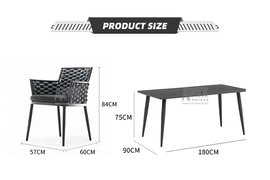 Modern Garden Terrace Casual Dining Room Table Chair Furniture Set